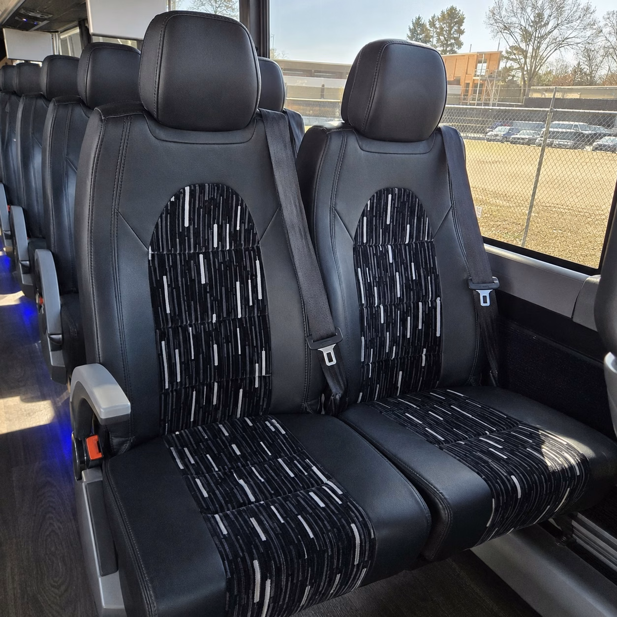 56 passenger charter bus inside